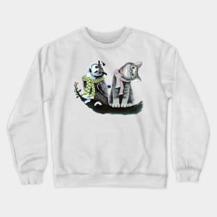 cat and owl Crewneck Sweatshirt